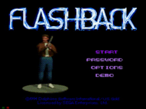 Flashback The Quest for Identity back cover for Sega CD